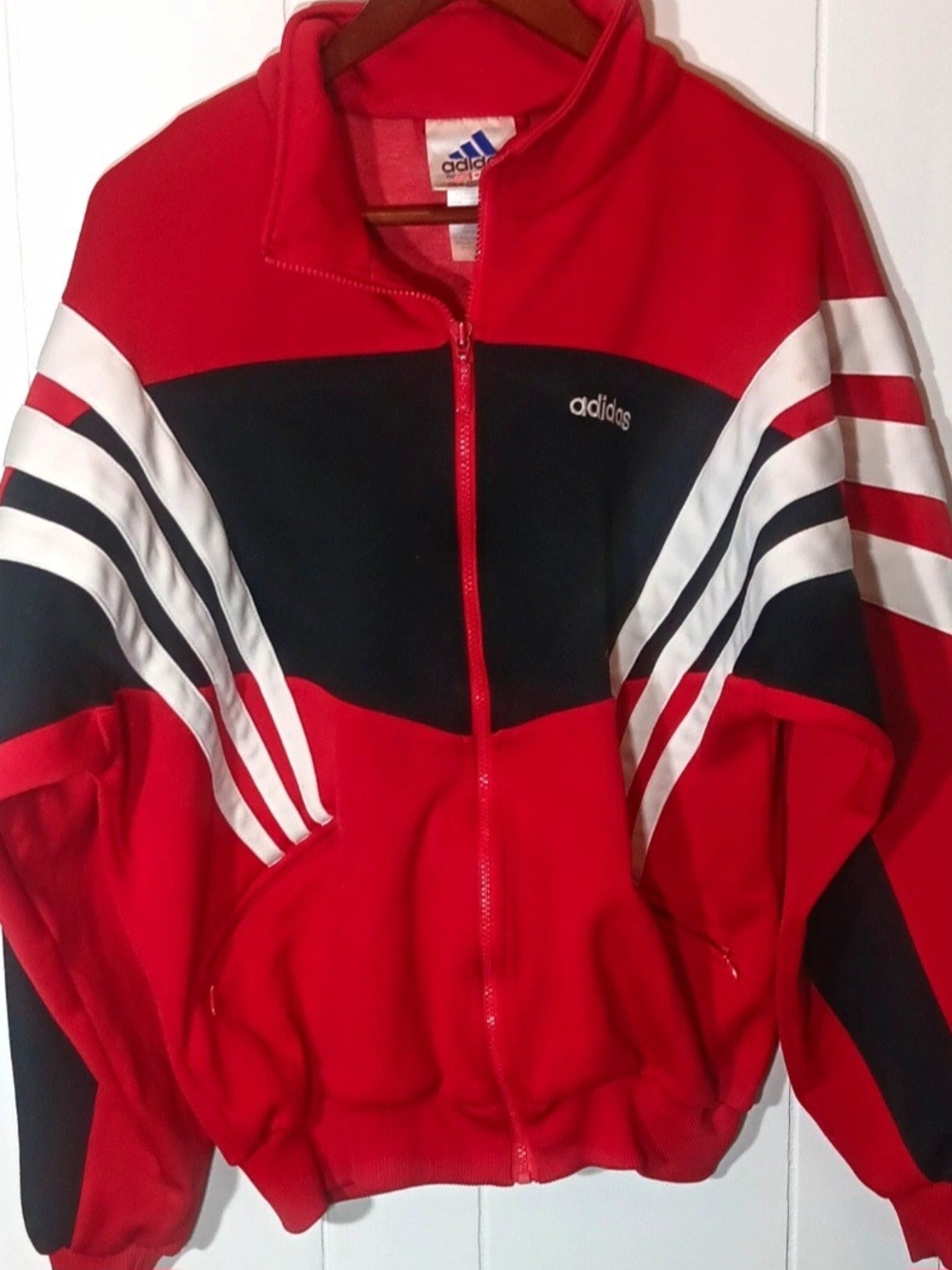 Rare 90s adidas Red, Black & White Performance Track Jacket